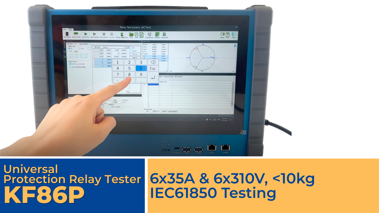 The Lightest&High Power Universal Protection Relay Tester KF86P